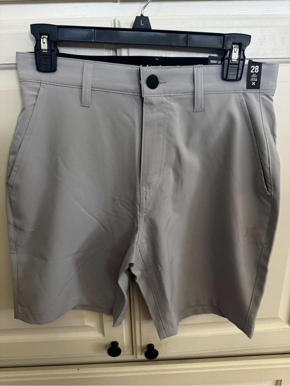 Hurley Men’s Light Gray Hybrid Performance Shorts